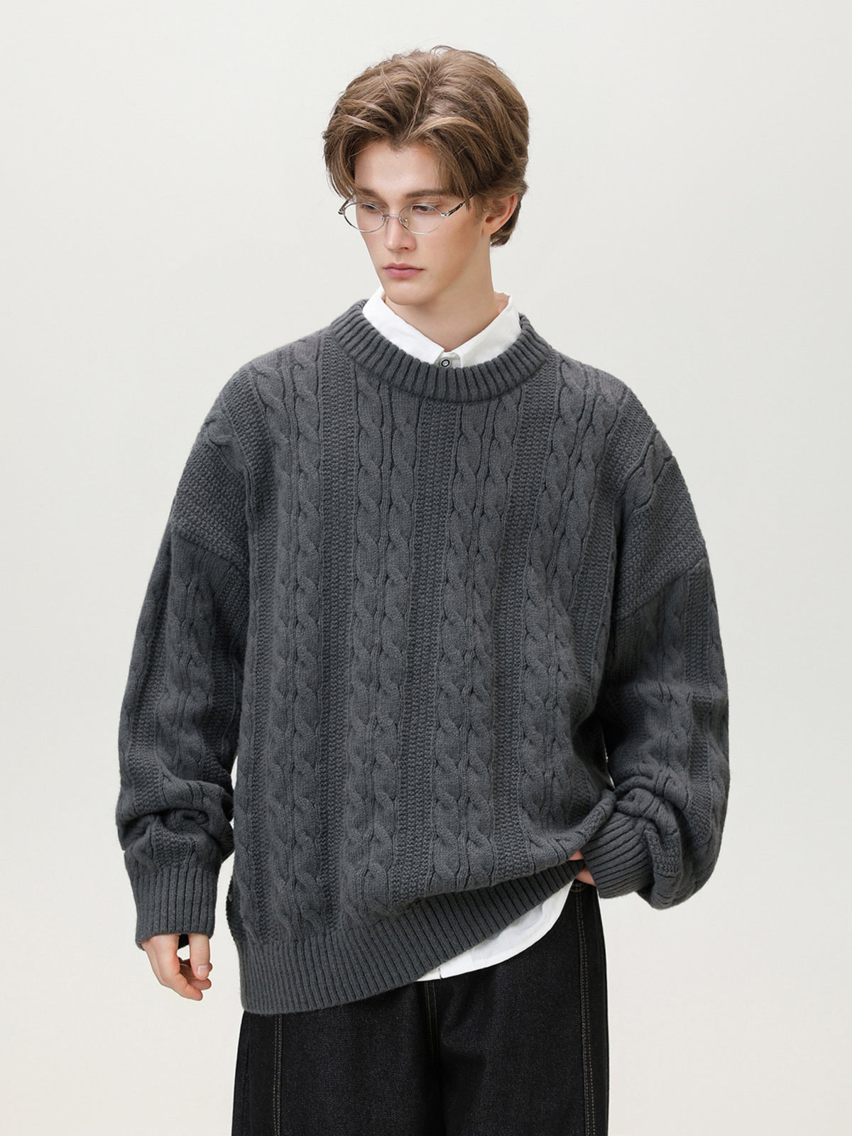 Texture Knitted Sweater