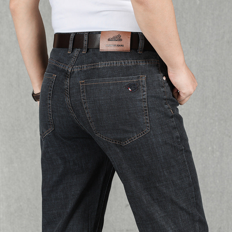 Mens Loose Fit High Waisted Denim Trousers | Jeans | PolarNut
