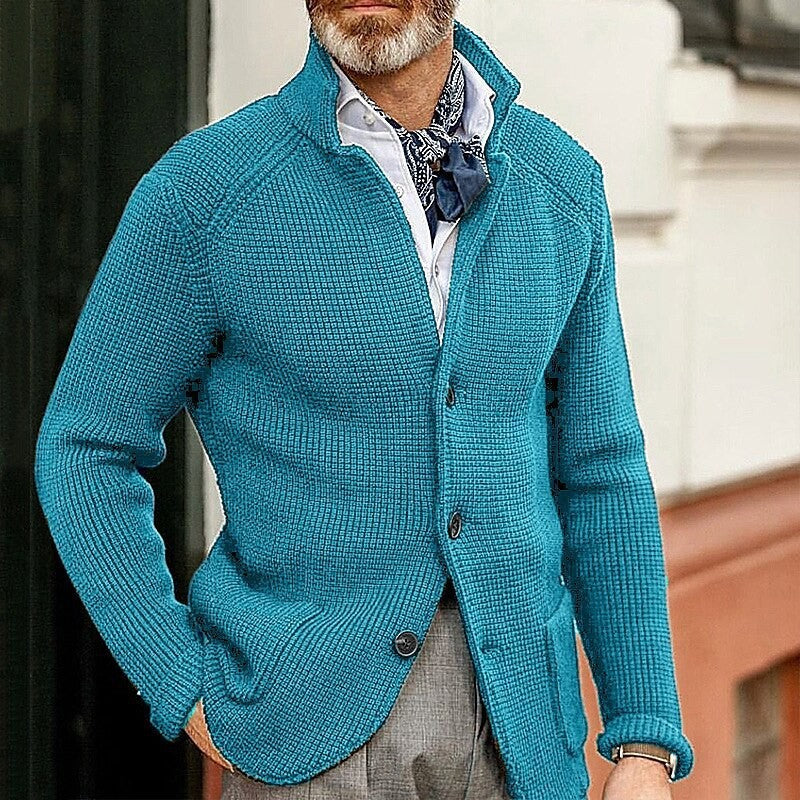 Men's Thick Knit Cardigan Sweater