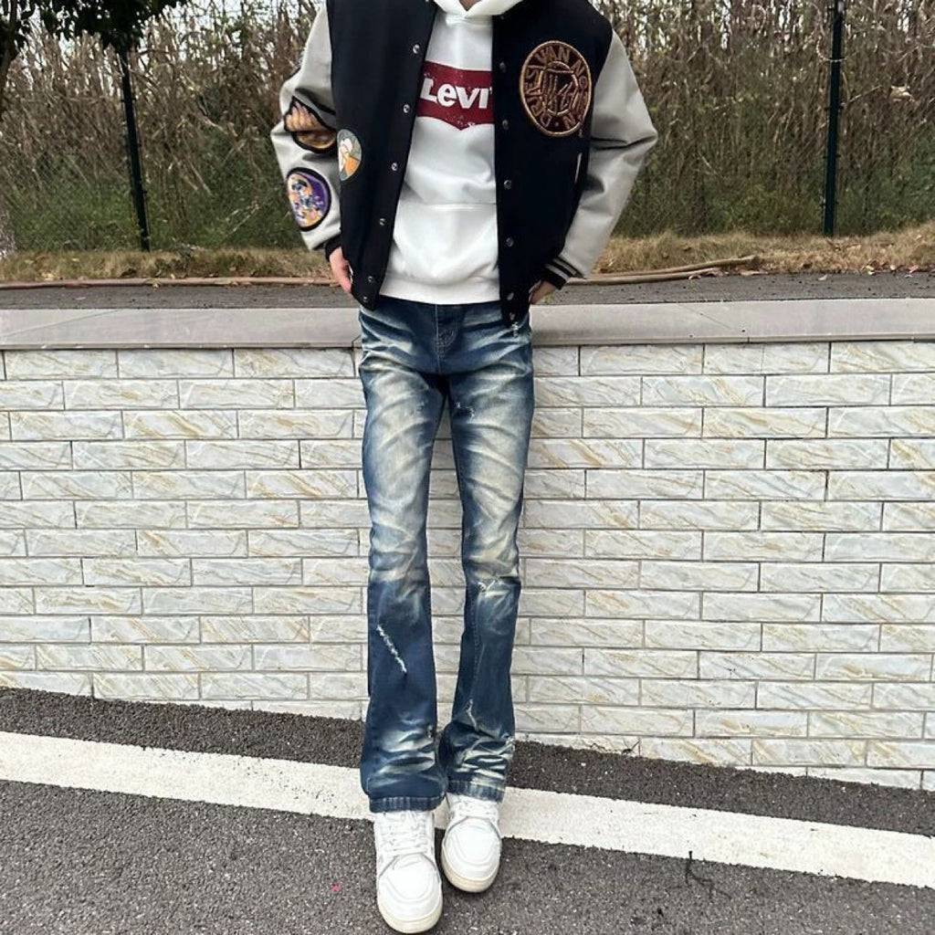 Vintage Washed Stretch Slim-Fit Jeans | Jeans | PolarNut