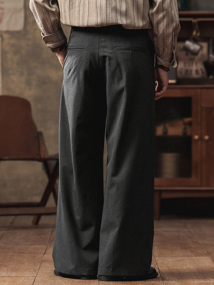 Straight Pleated Dress Pants