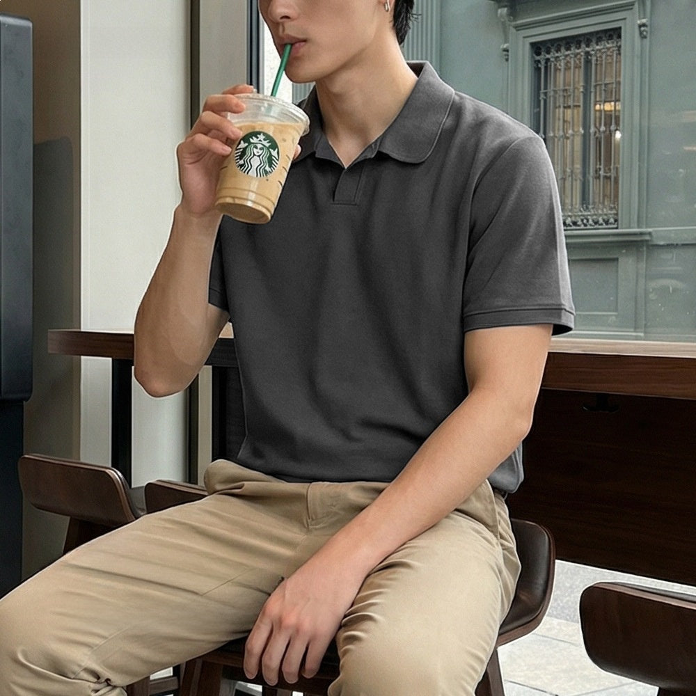 Men's Cotton Blend Short Sleeve Polo Shirt