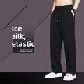 Ice Silk Straight-Leg Casual Pants