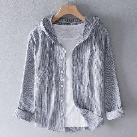 Hooded Linen Shirt