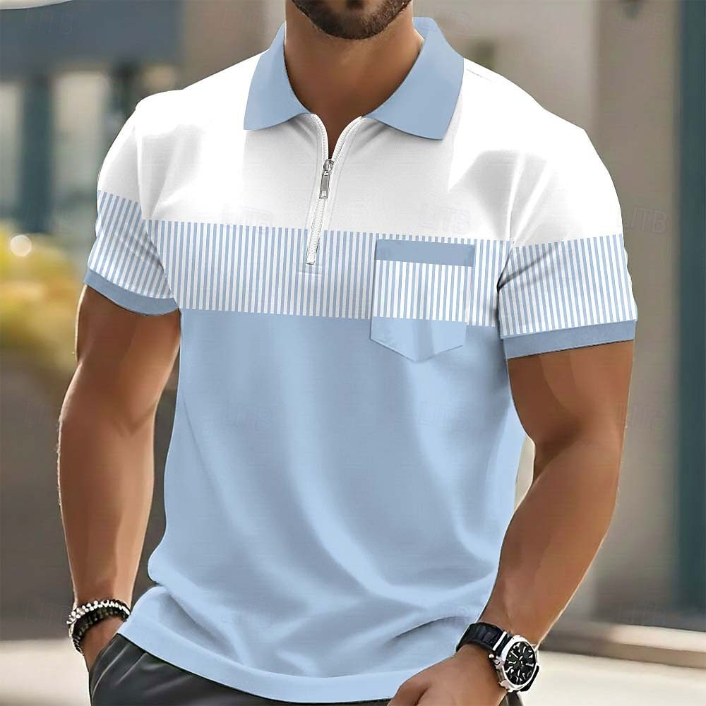 Geometric Print Men's Polo Shirt