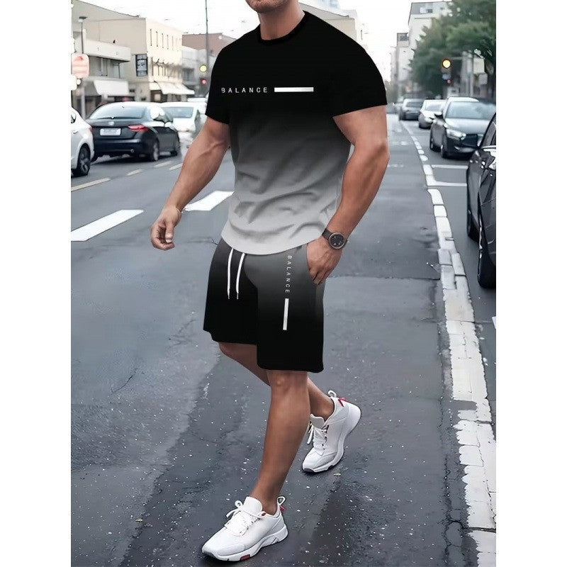 Gradient Sportswear Shorts Set
