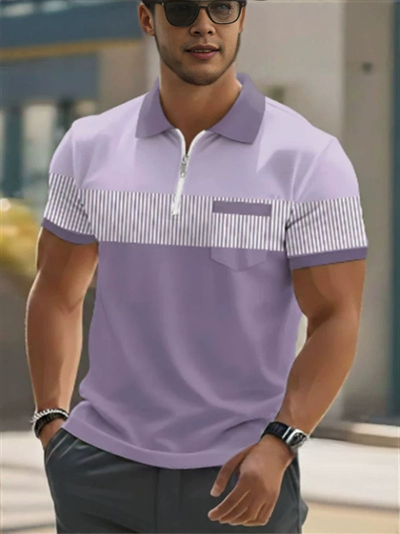 Men's Striped Polo Shirt