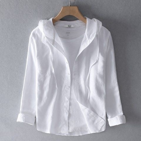 Hooded Linen Shirt