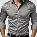 Lapel Dress Shirts Long Sleeve