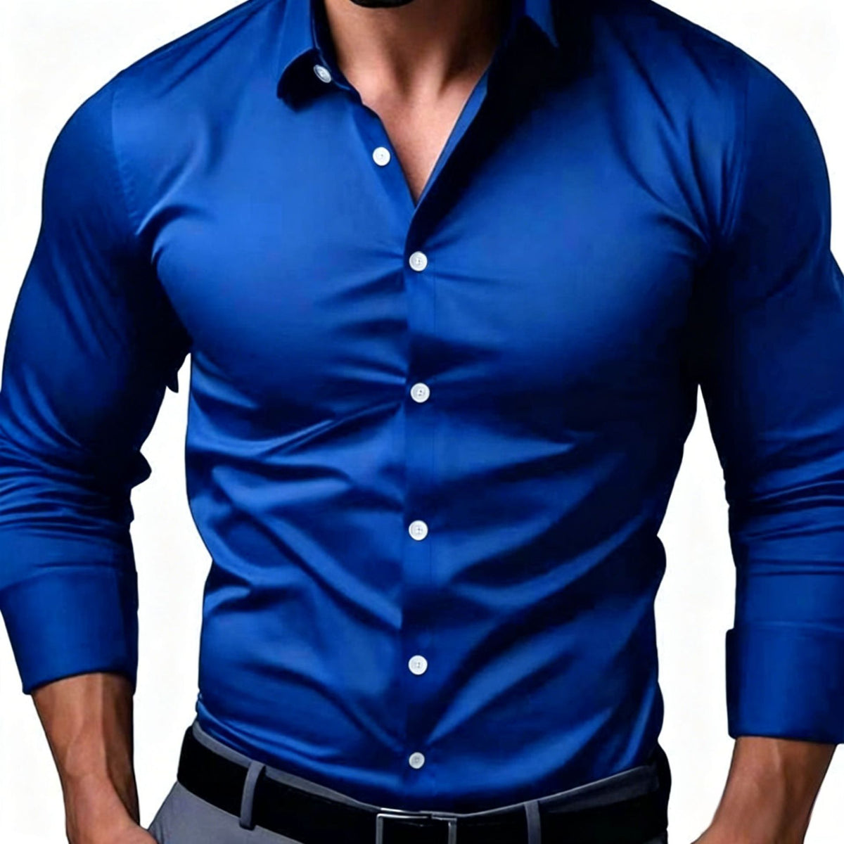 Lapel Dress Shirts Long Sleeve