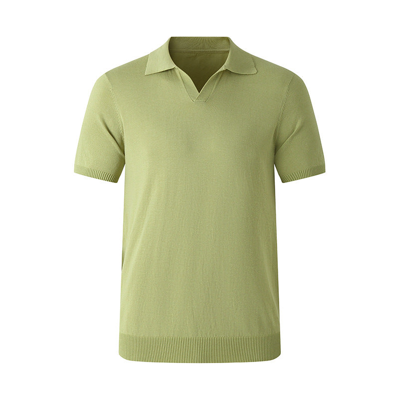 Men's Casual Silk Blend Polo Shirt