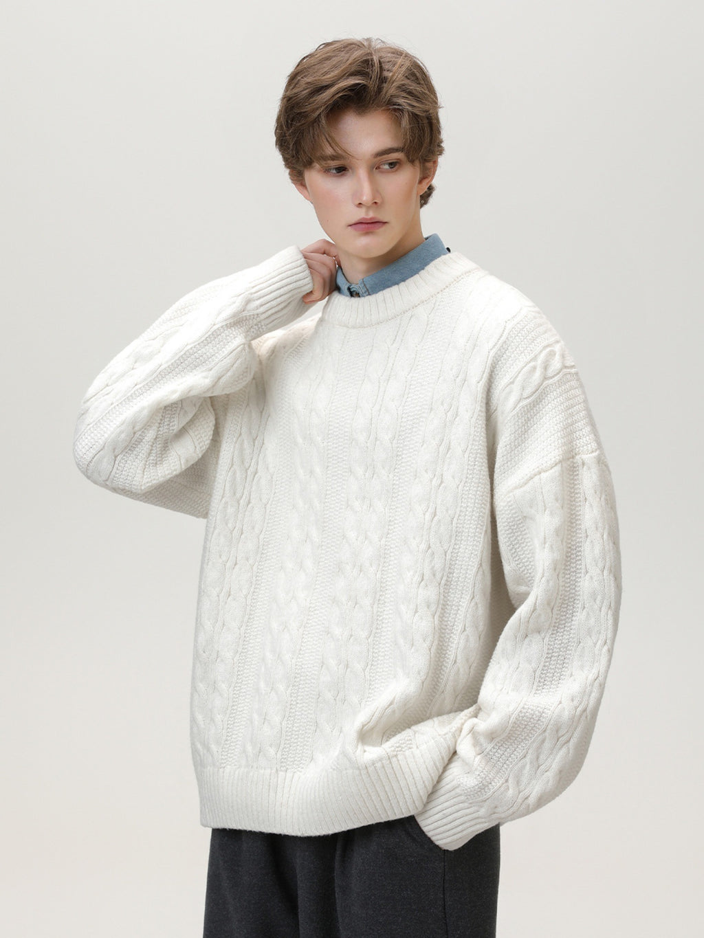 Texture Knitted Sweater