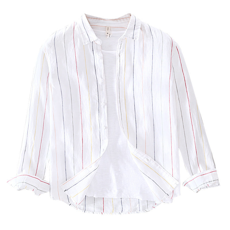 Pure Linen Striped Shirt