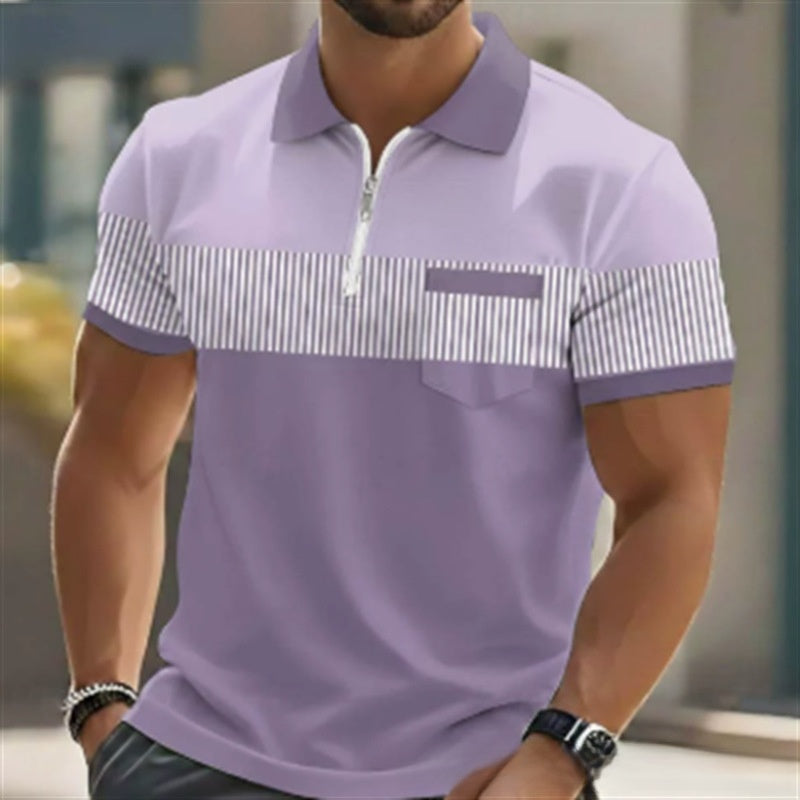 Men's Striped Polo Shirt