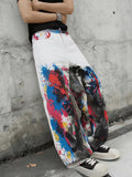 Cowboy Men's  Graffiti Oil Painting Printed Loose | PolarNut