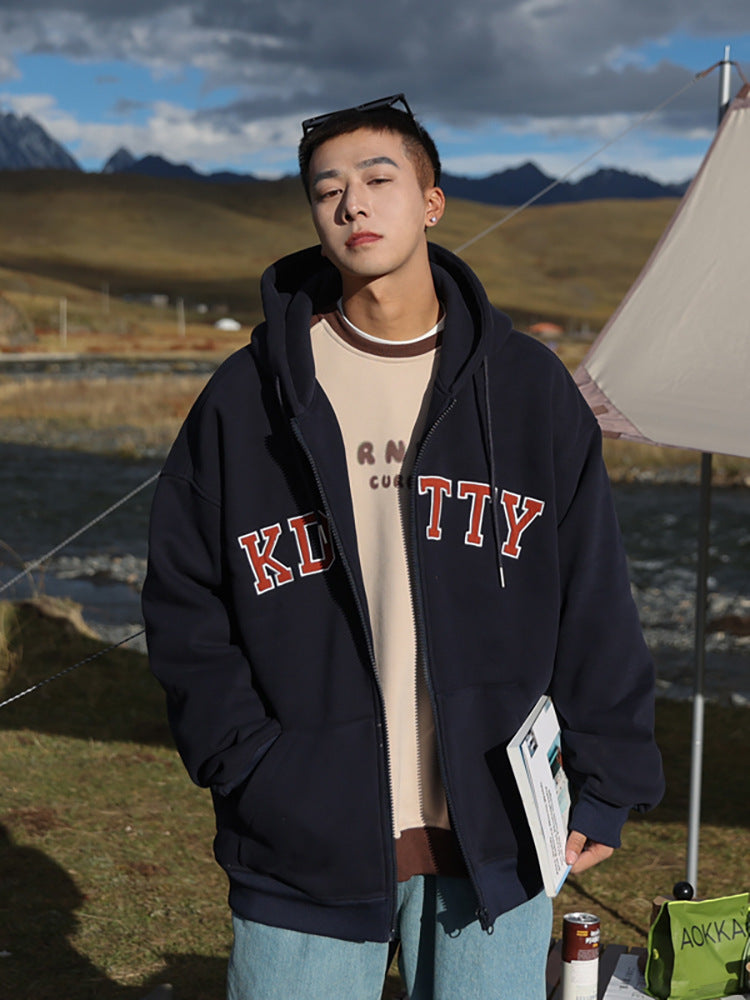 Men's Casual Cardigan Sweater Pullover Hoodie
