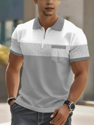 Men's Striped Polo Shirt