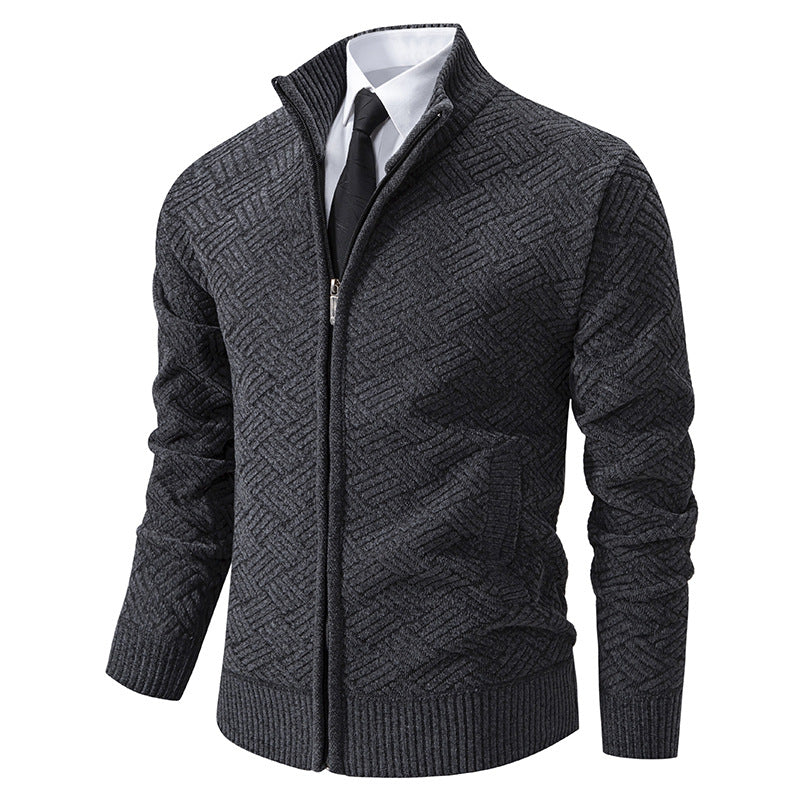 Men's Fleece Lined Knit Cardigan