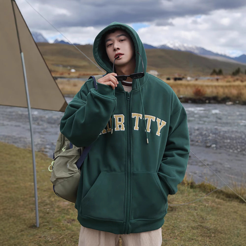Men's Casual Cardigan Sweater Pullover Hoodie