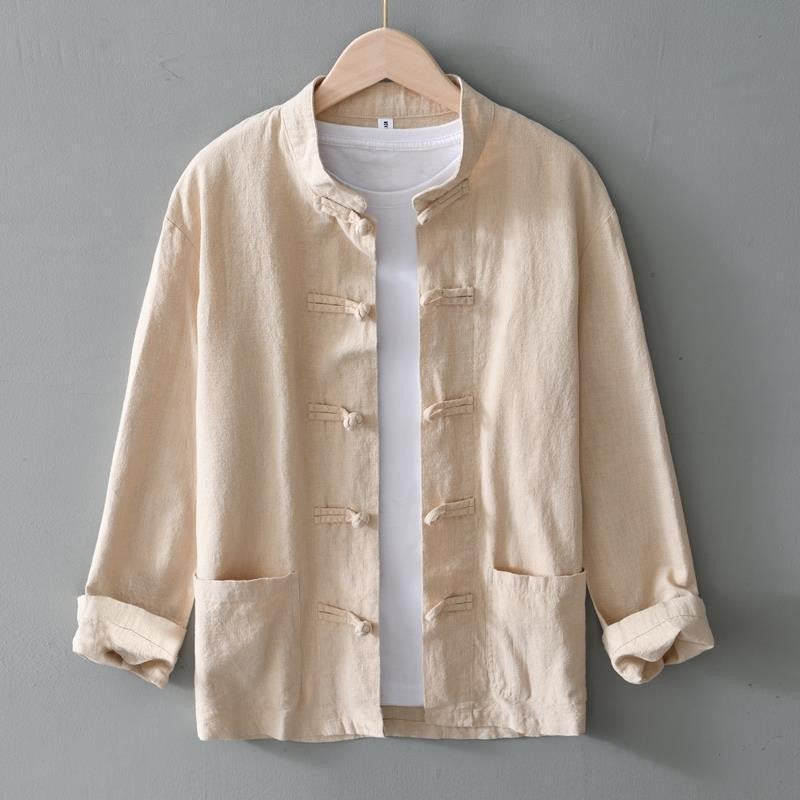 Men's cotton and linen cardigan | PolarNut
