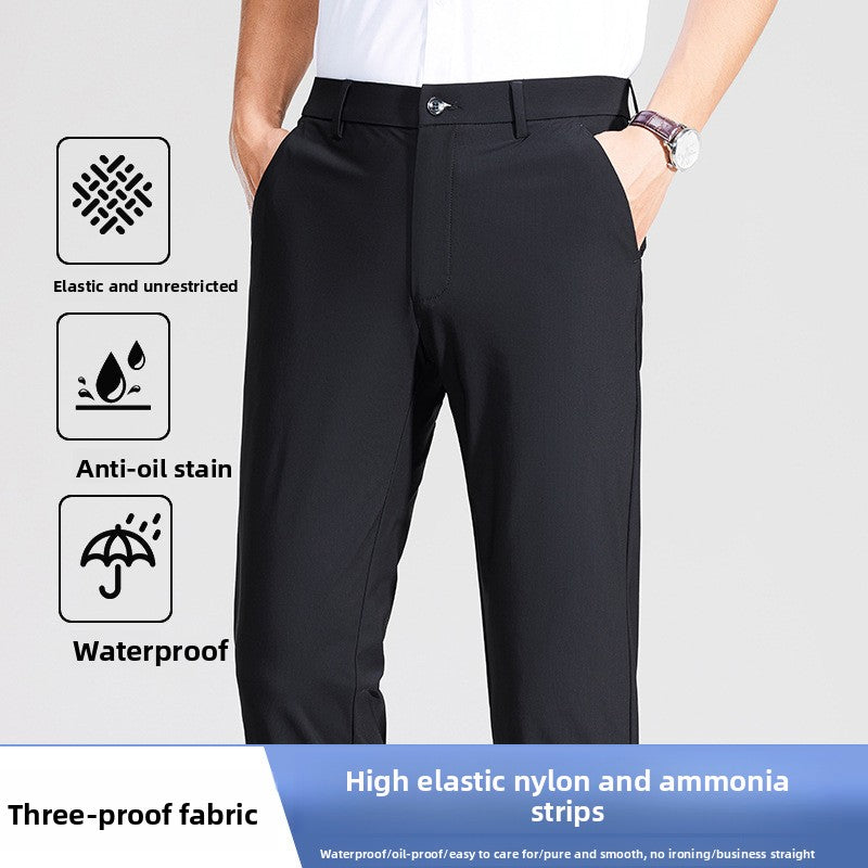 Ice Silk Stretch Dress Pants