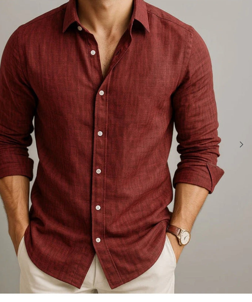 Long-sleeve button-down shirt