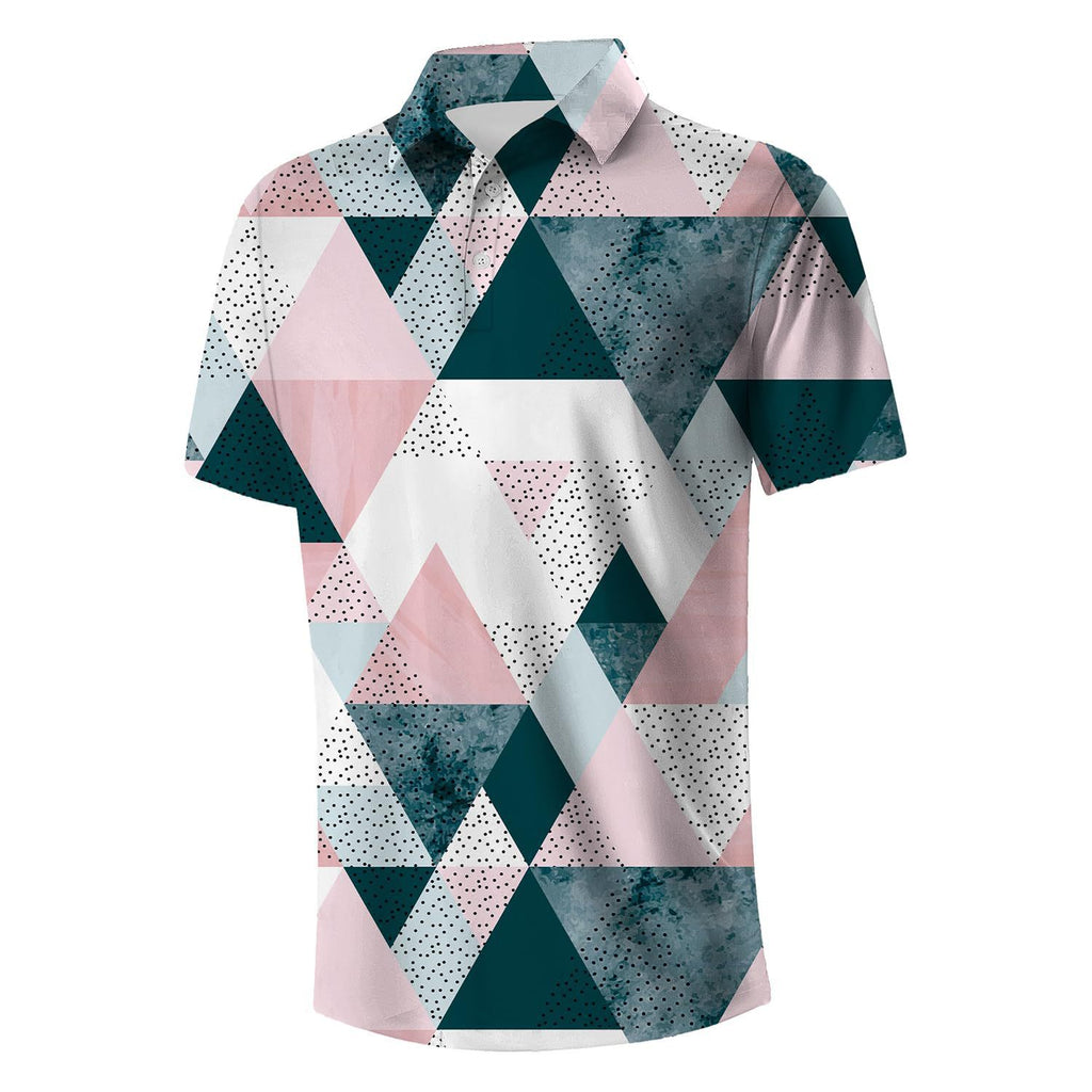 Men's 3D Printed Golf Polo Shirt