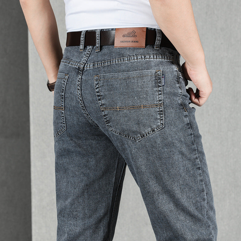 Mens Loose Fit High Waisted Denim Trousers | Jeans | PolarNut