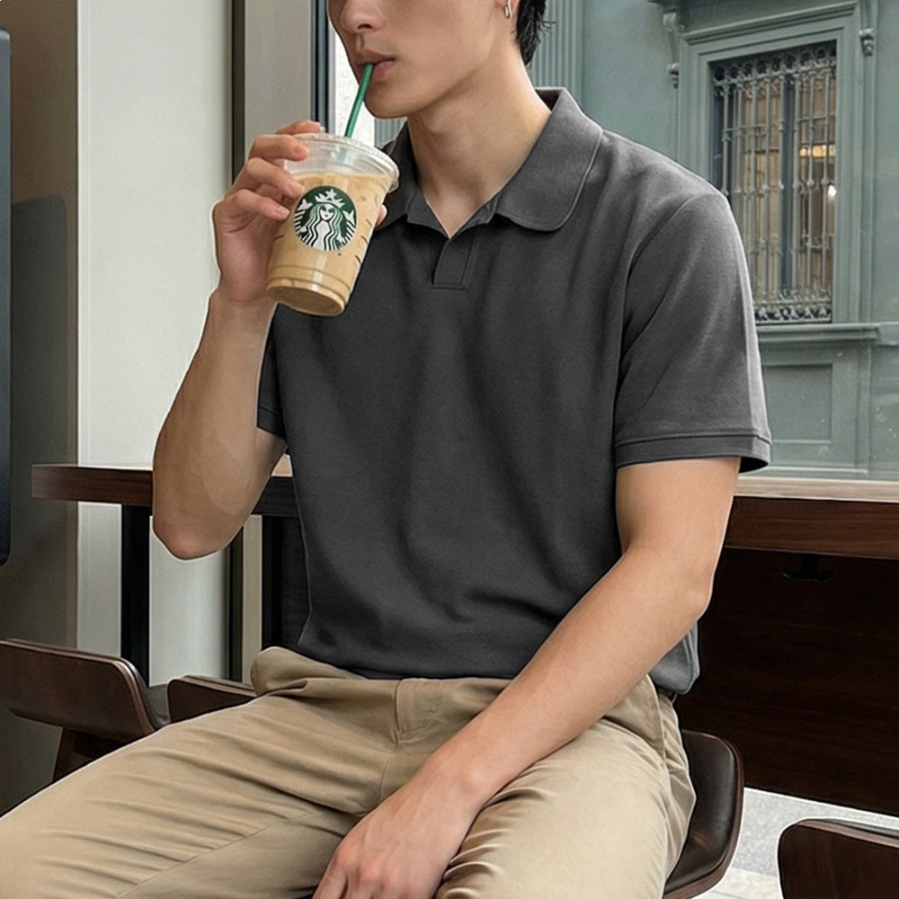 Men's Cotton Blend Short Sleeve Polo Shirt