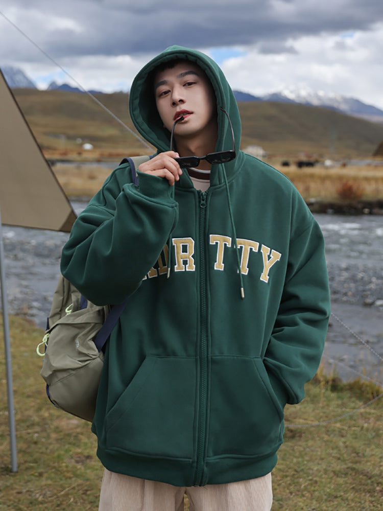 Men's Casual Cardigan Sweater Pullover Hoodie
