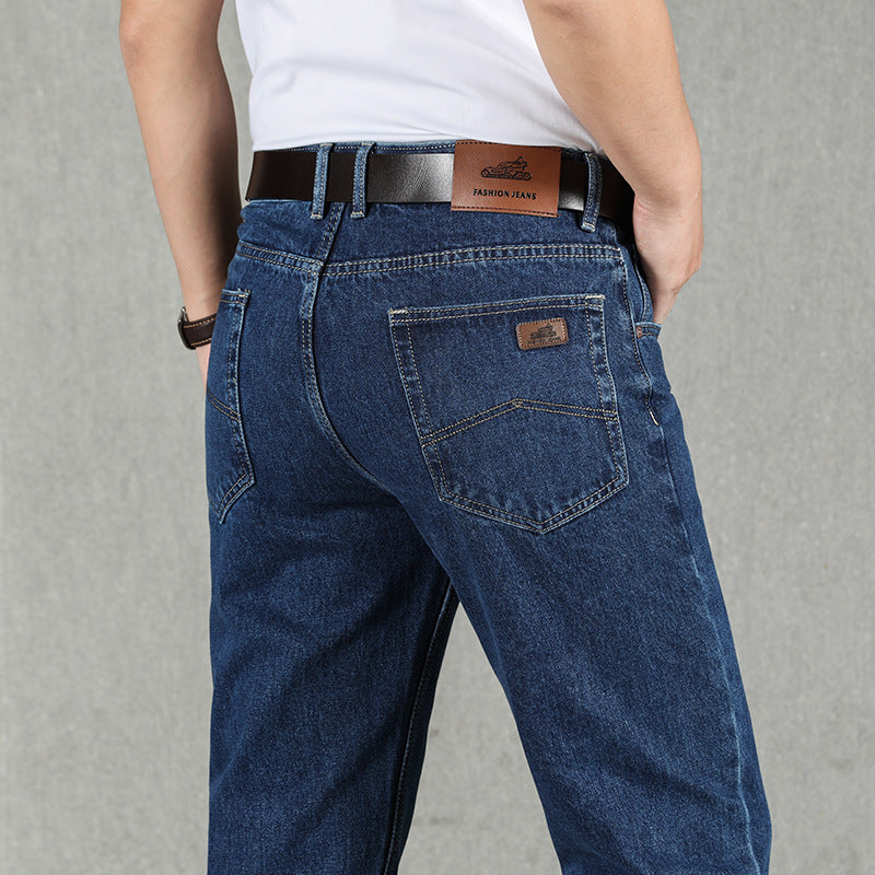 Mens Loose Fit High Waisted Denim Trousers | Jeans | PolarNut