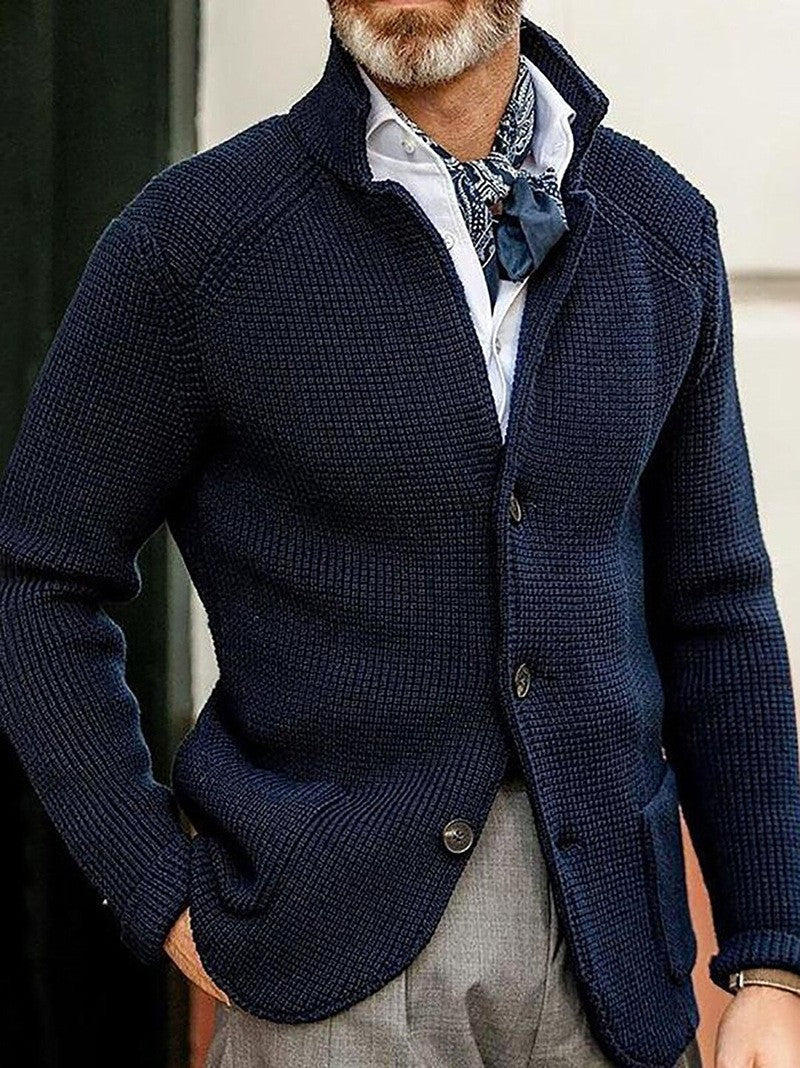 Men's Thick Knit Cardigan Sweater