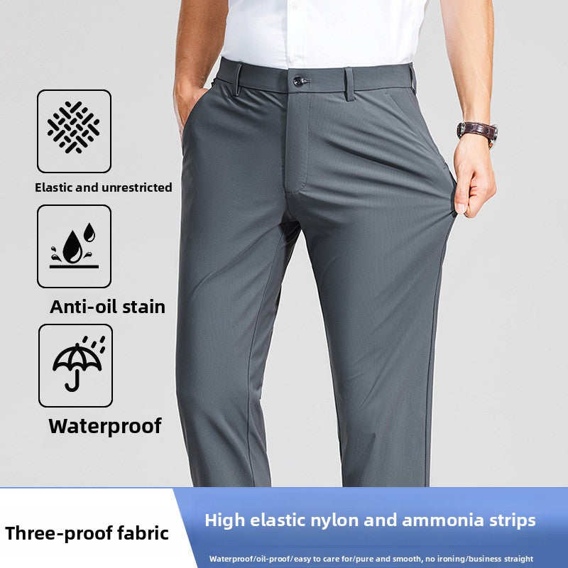 Ice Silk Stretch Dress Pants