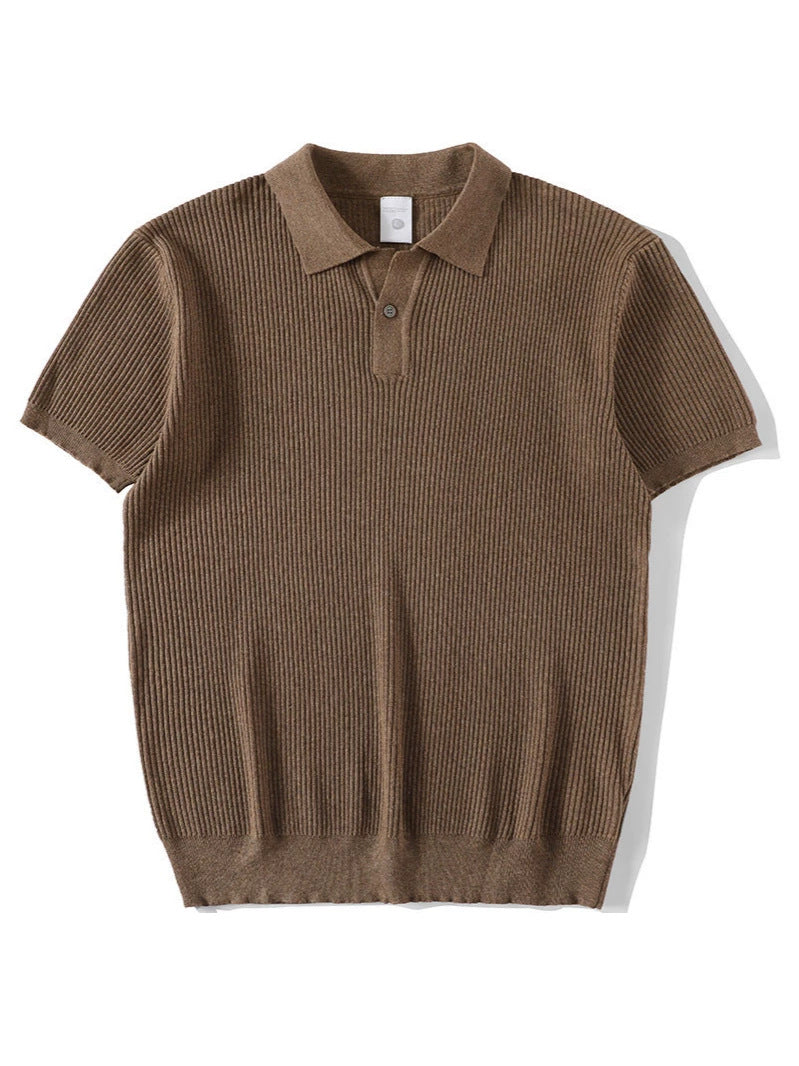 Summer Cooling Knitted Polo Shirt