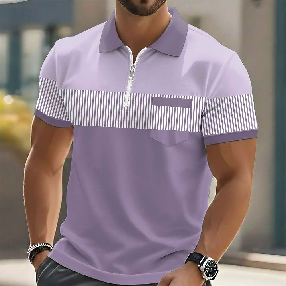 Geometric Print Men's Polo Shirt