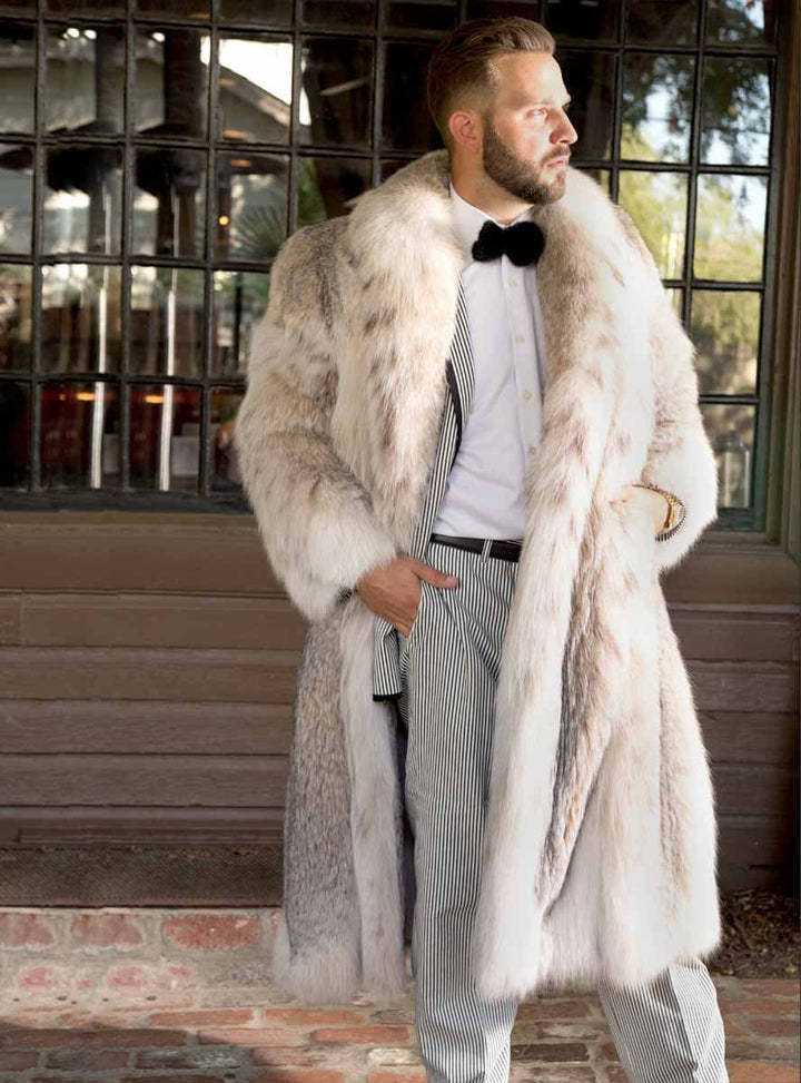 Men's Artificial Fur Leopard Print Coat | PolarNut