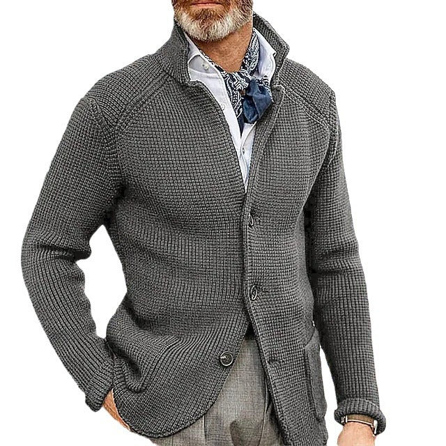 Men's Thick Knit Cardigan Sweater