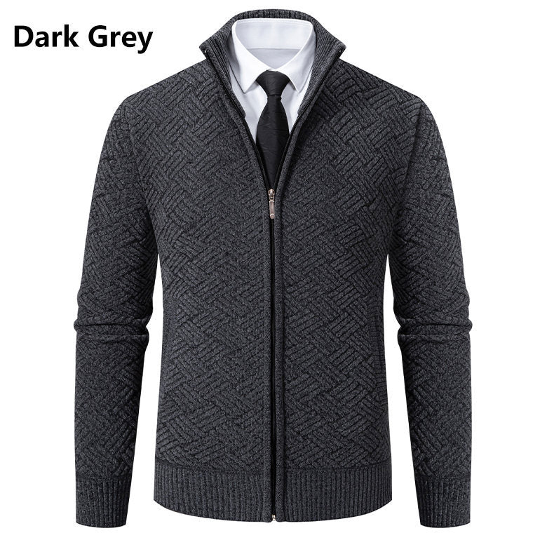 Men's Fleece Lined Knit Cardigan