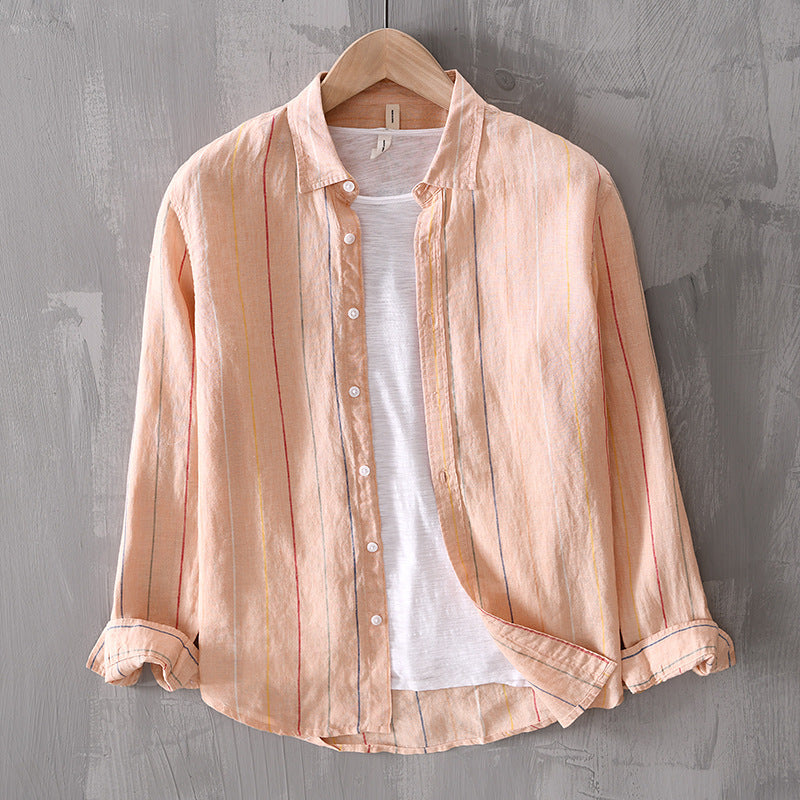 Pure Linen Striped Shirt