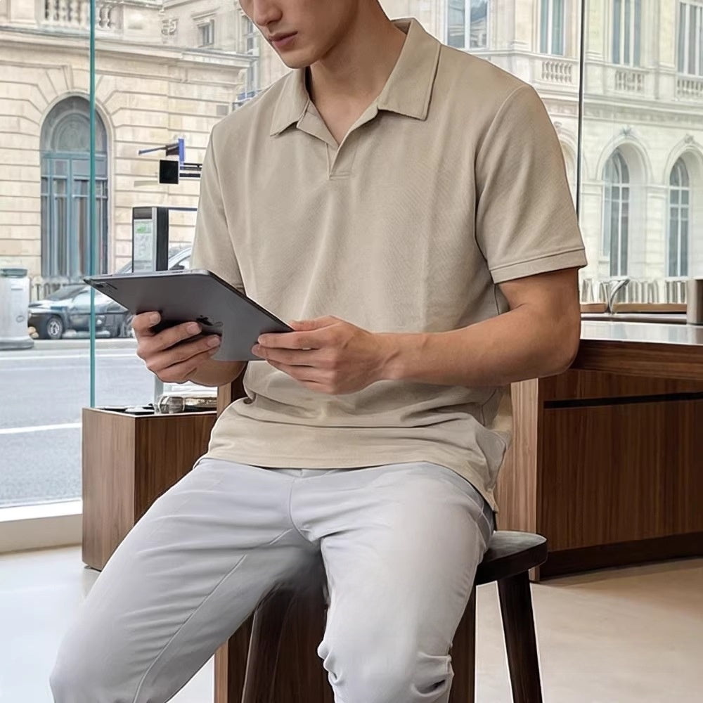 Men's Cotton Blend Short Sleeve Polo Shirt
