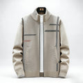 Men's Fleece Lined Stand Collar Cardigan Sweater
