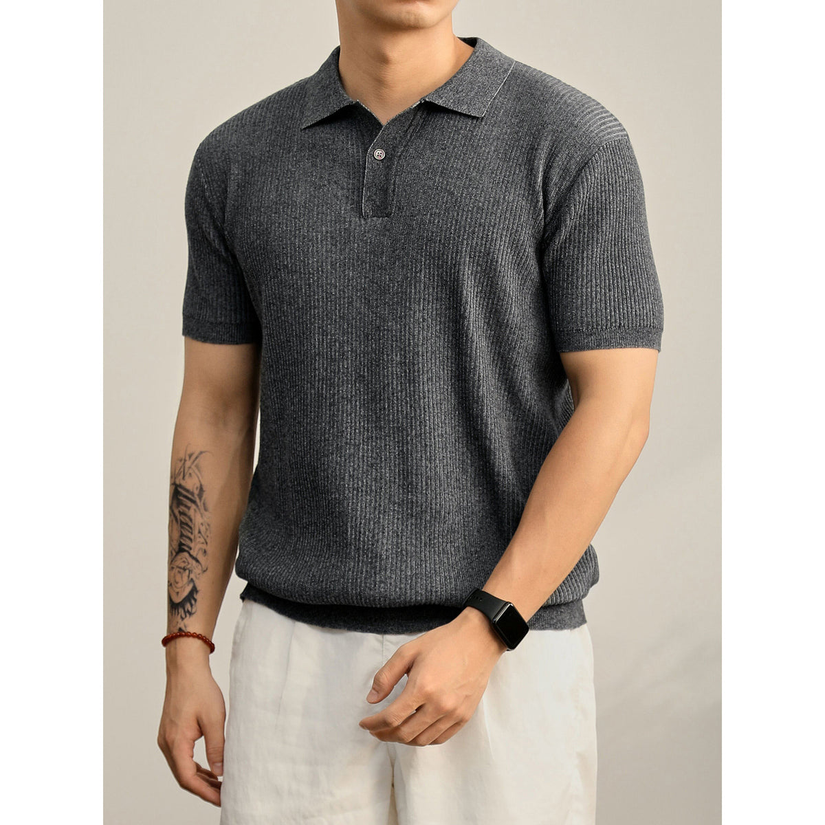 Summer Cooling Knitted Polo Shirt