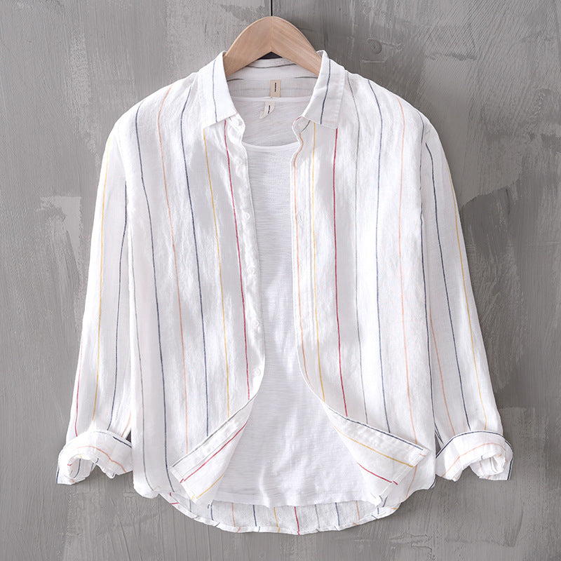 Pure Linen Striped Shirt