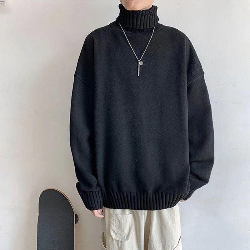 Men's Retro Turtleneck Knit Sweater