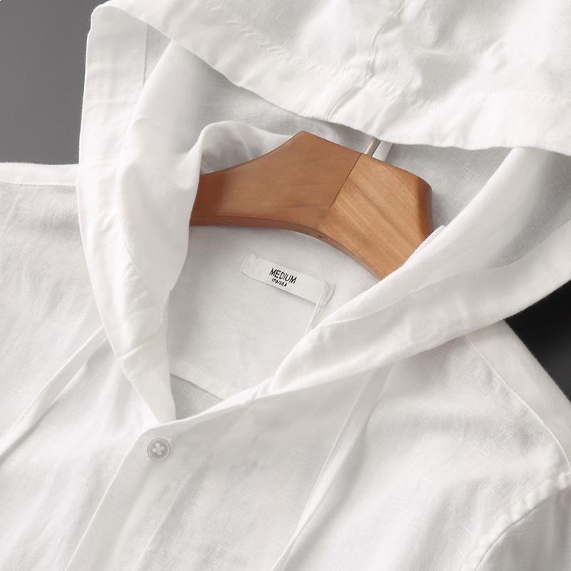 Hooded Linen Shirt