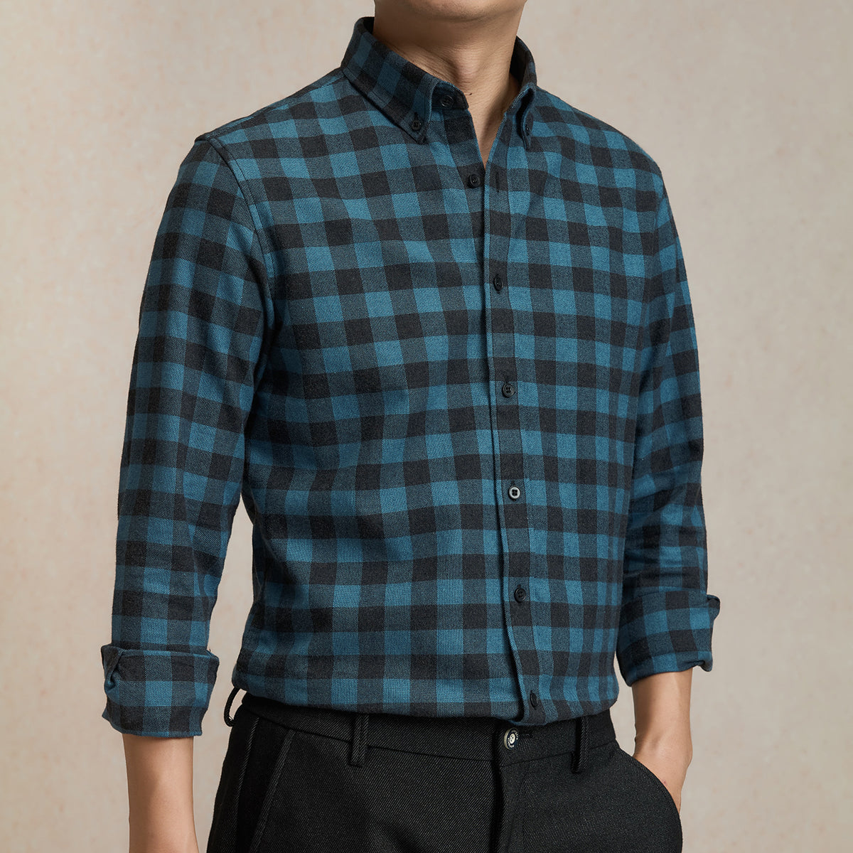 Cotton Brushed Plaid Shirt