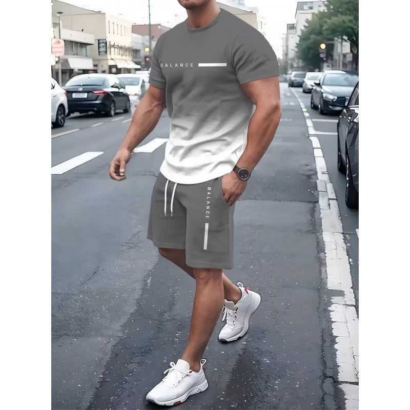 Gradient Sportswear Shorts Set