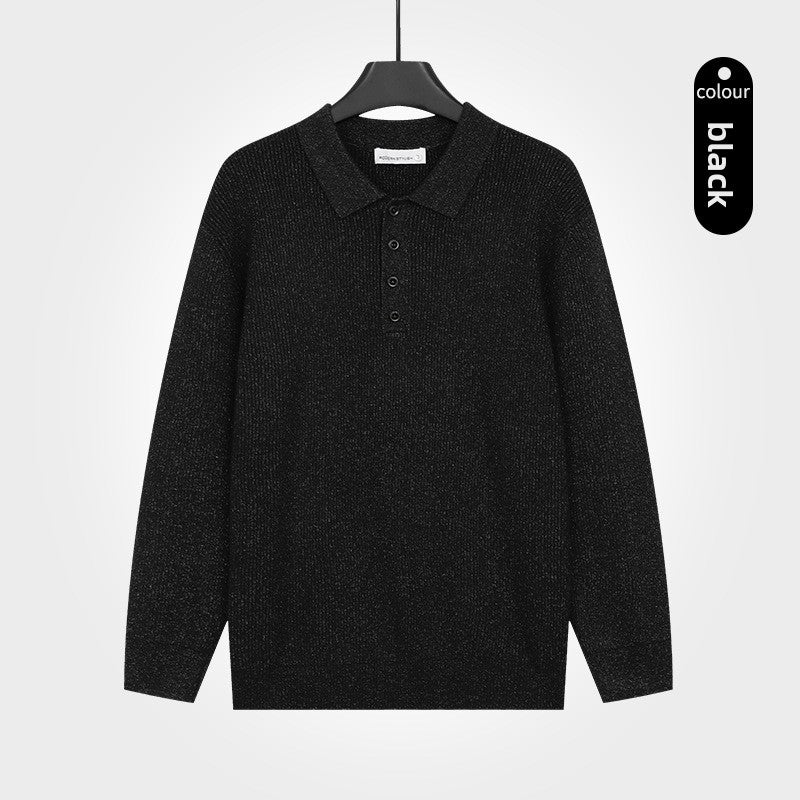 Men's Classic Polo Neck Knit Sweater