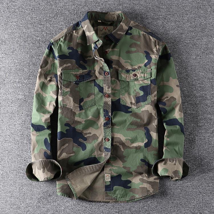 Mens Washed Camouflage Shirt | Cargo Shirt | PolarNut