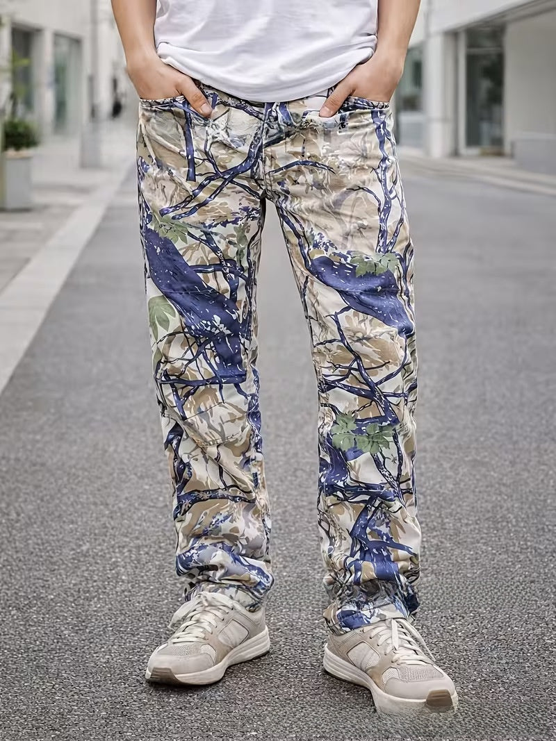 Cowboy Men's  Graffiti Oil Painting Printed Loose | PolarNut